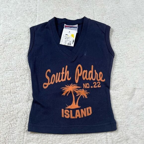 Vintage Y2K South Padre Island Tank Top Shirt - Picture 1 of 6